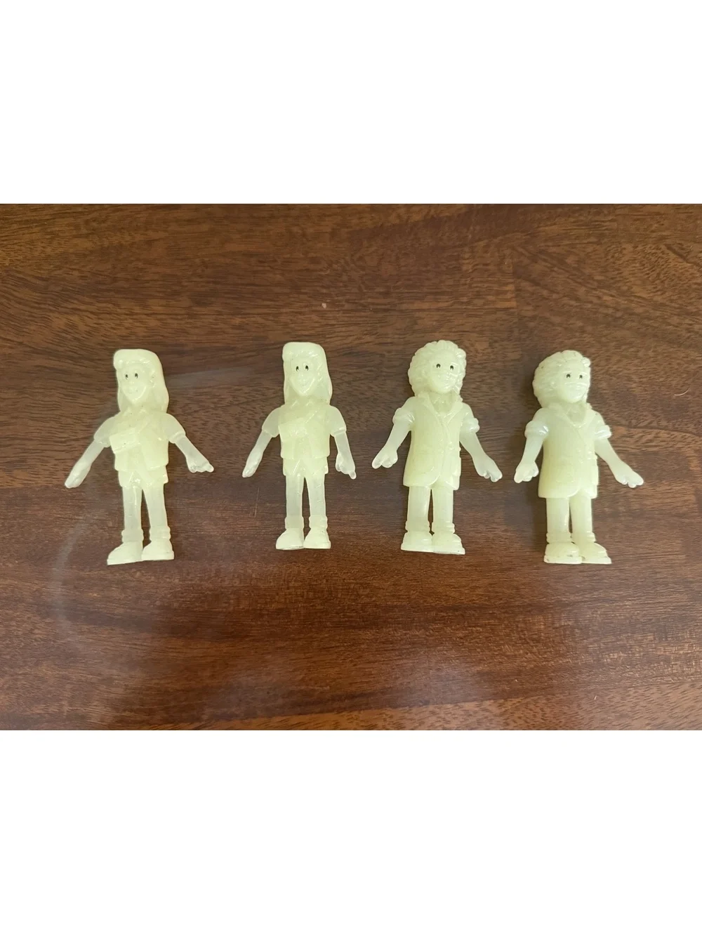 Set of 4 Vintage Glow-in-the-Dark Plastic Figurines